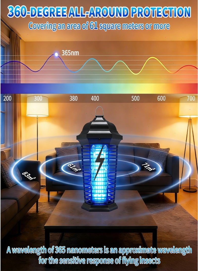 بوميفار 20 واط في الهواء الطلق البعوض الكهربائي صاعق ، مقاوم للماء مبيد حشري مصباح ، الأشعة فوق البنفسجية مصيدة الذباب لحديقة المنزل - Image 3